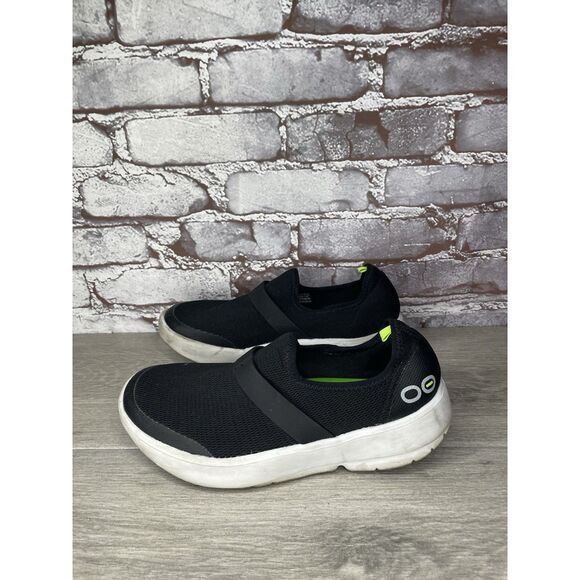 Oofos Black Fabric Slip On Recovery Shoes Women Sz 38.5EU/8M US - Picture 4 of 16